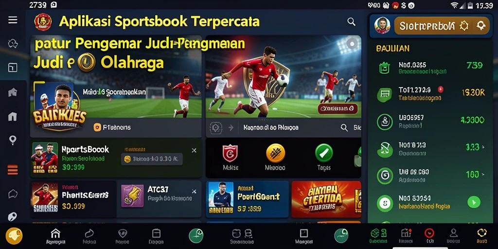 Tampilan gameplay yang dinamis dalam aplikasi Sportsbook 2739.