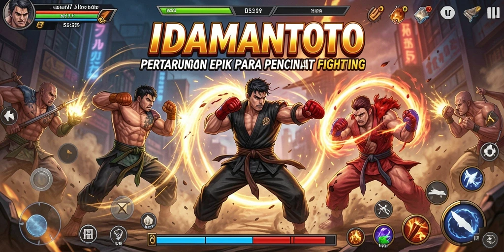 Tampilan gameplay yang mendebarkan dan penuh aksi di IDAMANTOTO.