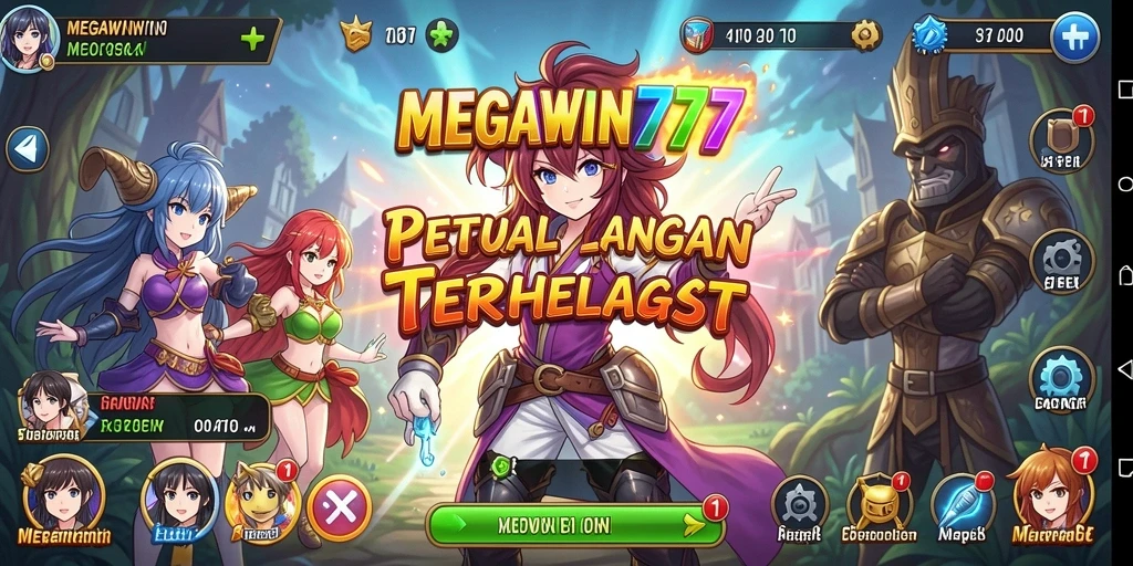 Screenshot menunjukkan karakter anime yang beraksi dalam gameplay seru.